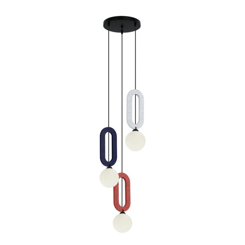 Lampa wisząca Italux MASSO czarna 3xG9x25W wym:138x32x32cm IP20 -1 szt.