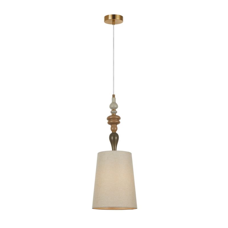 Lampa wisząca Italux Moren 9529 brąz antyczny-morelowy styl klasyczny 1xE27 x 1 szt.