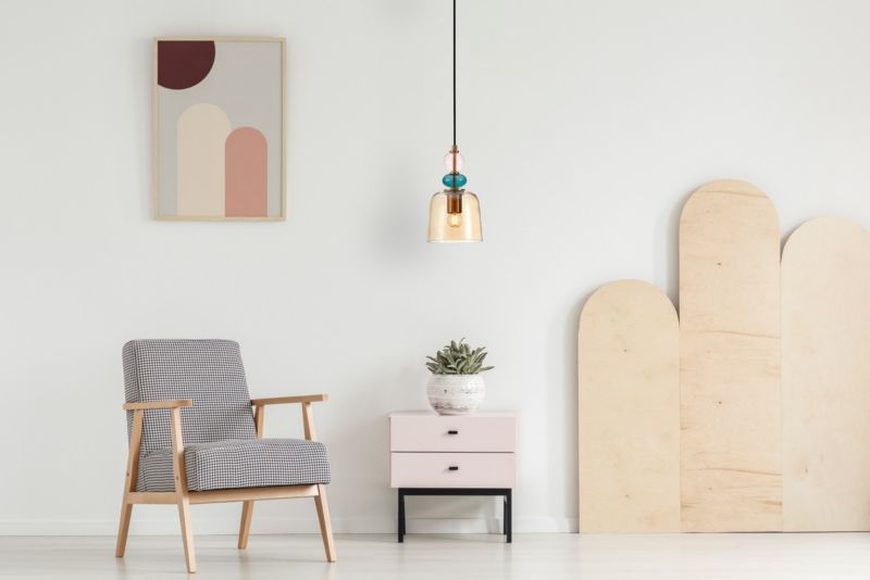 Lampa wisząca Italux Namos 8122 mosiądz-bursztynowy-czarna-zielona dekoracyjna 1xE27 x 40W 1 szt.