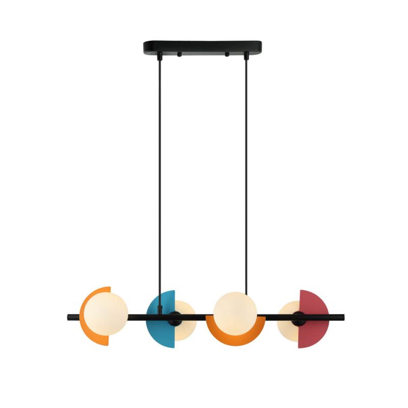 Lampa wisząca Italux Nauti multikolor-czarna wym: 78 x 29 x 17 cm 4xG9 x  1 szt.