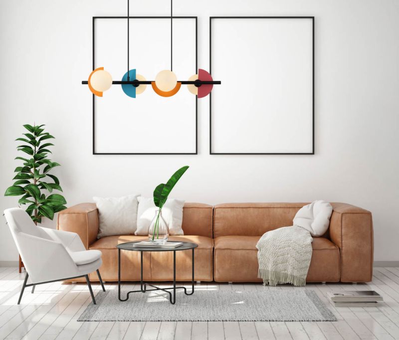 Lampa wisząca Italux Nauti multikolor-czarna wym: 78 x 29 x 17 cm 4xG9 x  1 szt.