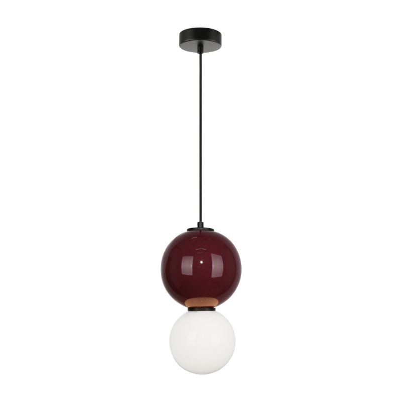 Lampa wisząca Italux PIEVE bordowa 1 x LED 6W  801lm wym:154x18x18cm IP20 -1 szt.