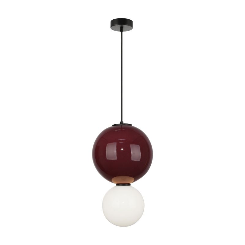 Lampa wisząca Italux PIEVE bordowa 1 x LED 7W  867lm wym:159x25x25cm IP20 -1 szt.