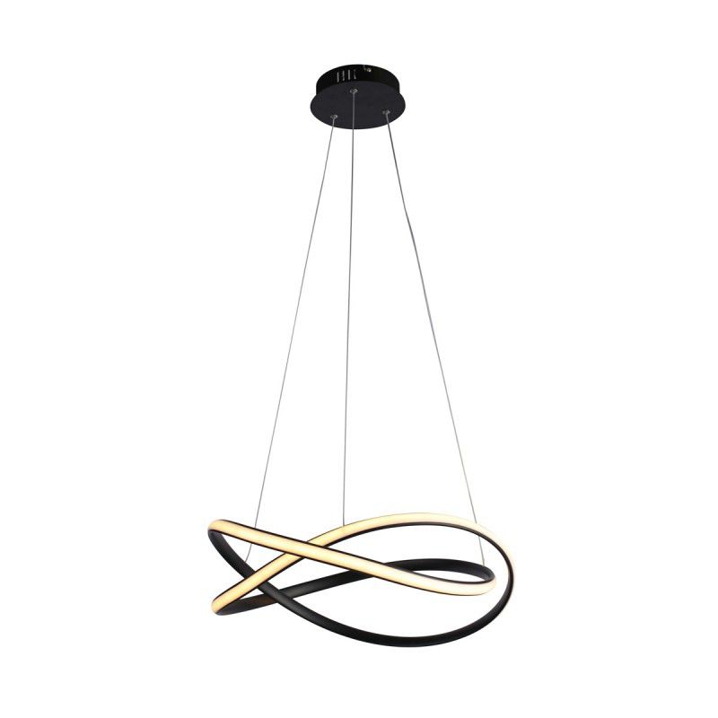 Lampa wisząca Italux Rumio czarna LED 40W 3000/4000/6000K 3400lm IP20 - 1 szt.