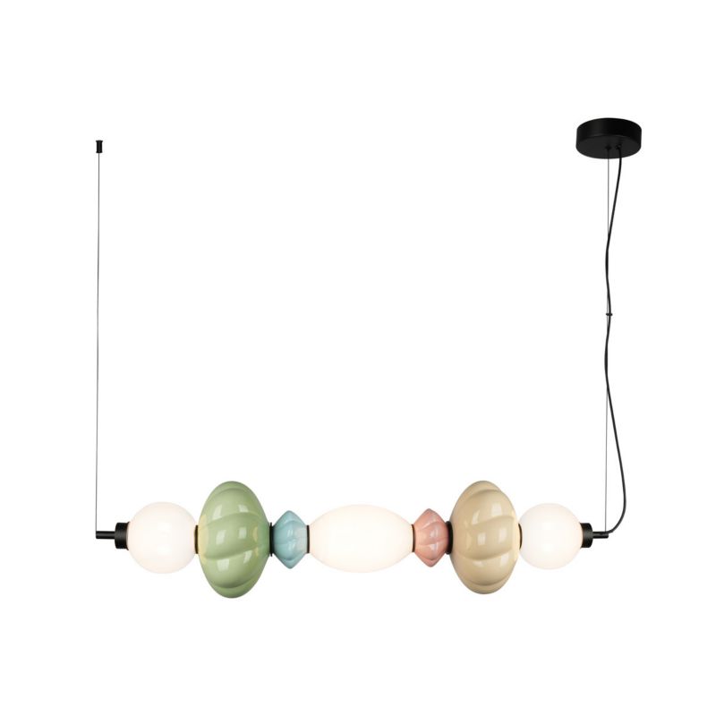 Lampa wisząca Italux TORDI beżowa 1 x LED 24W  2835lm wym:120x90x20cm IP20 -1 szt.