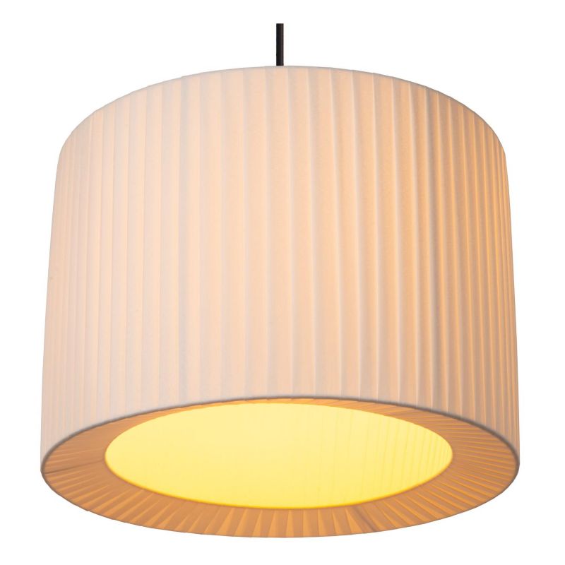 Lampa wisząca jedwabny plisowany klosz Lucide FOLD biało-czarna 1xE27x40W IP20 wym:160x40x40cm - 1 szt.