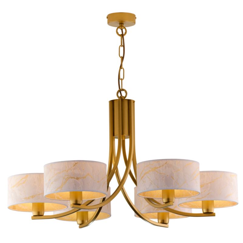 Lampa wisząca  Jupiter ARTHUR złota 6xE27x20W IP20 wym:71x78x78 cm - 1 szt.