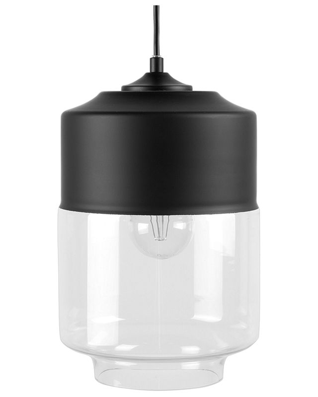Lampa wisząca Jurua Szkło Czarny 1 szt.