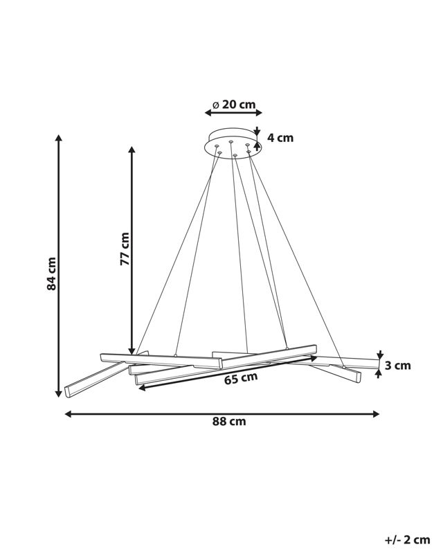 Lampa wisząca Kandra Metal Czarny 1 szt.