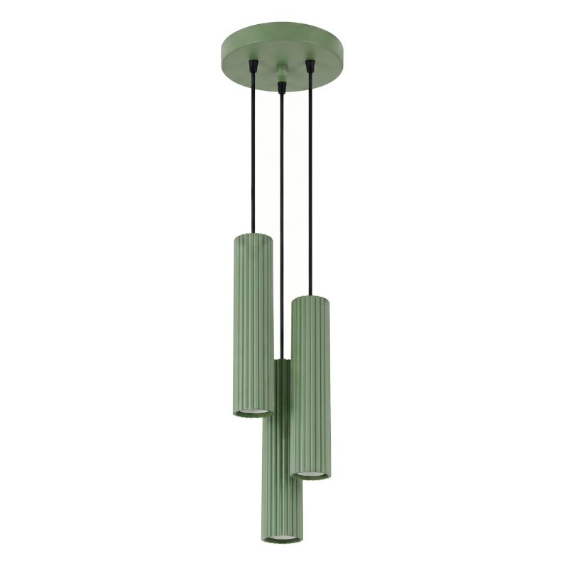 Lampa wisząca KARBON 3P szałwiowa Sollux Lighting 1 szt.