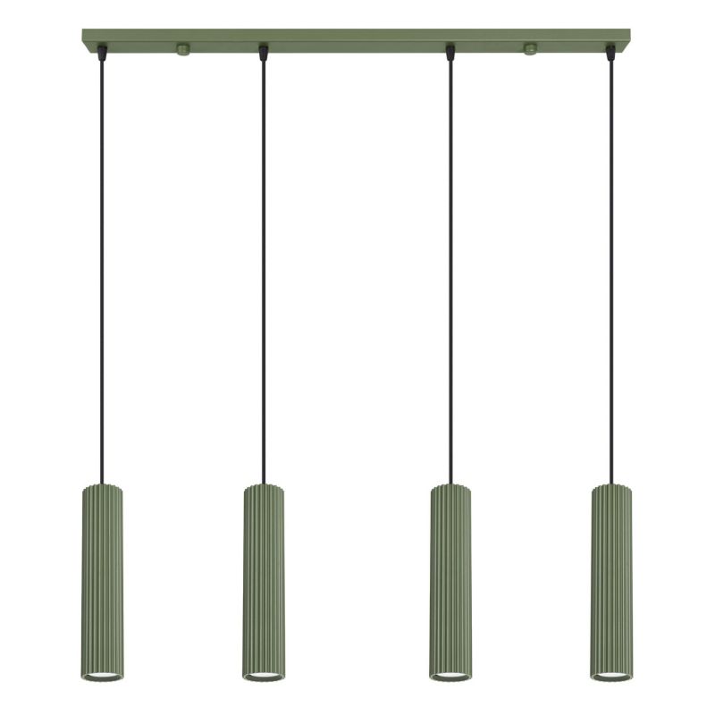 Lampa wisząca KARBON 4L zielona oliwka Sollux Lighting 1 szt.