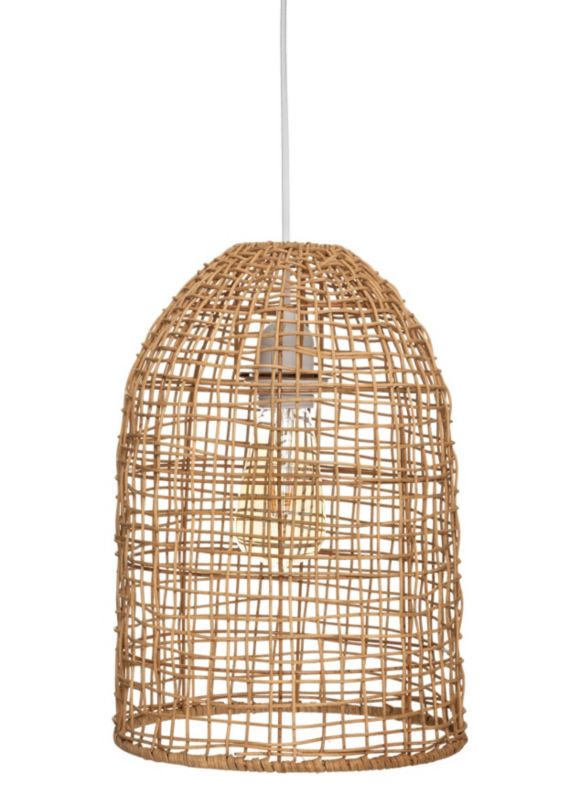 Lampa wisząca Karla Atmosphera rattanowa beżowa 24 cm 1 szt.
