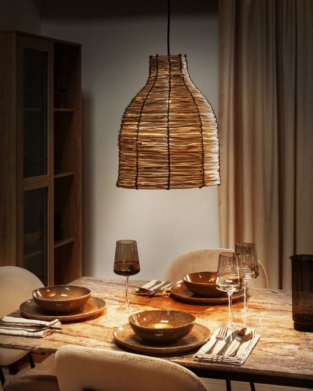 Lampa wisząca Kelakas Plecionka Naturalny 1 szt.