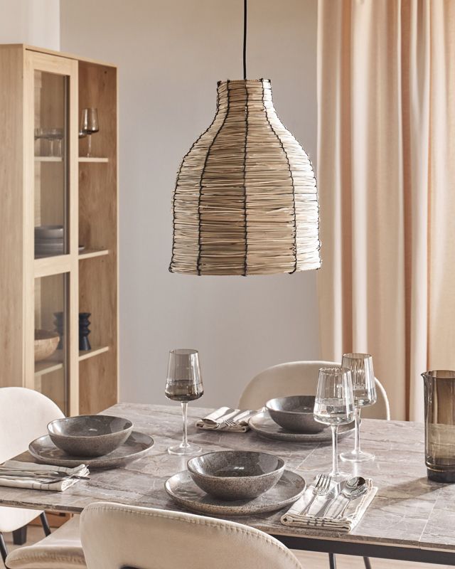Lampa wisząca Kelakas Plecionka Naturalny 1 szt.