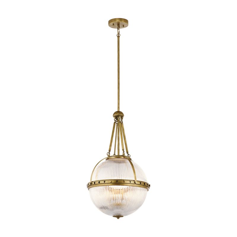 Lampa wisząca Kichler Aster naturalny mosiądz wym: 170,3 x 38,4 x 38,4 cm 3xE14 x 60W 1 szt.