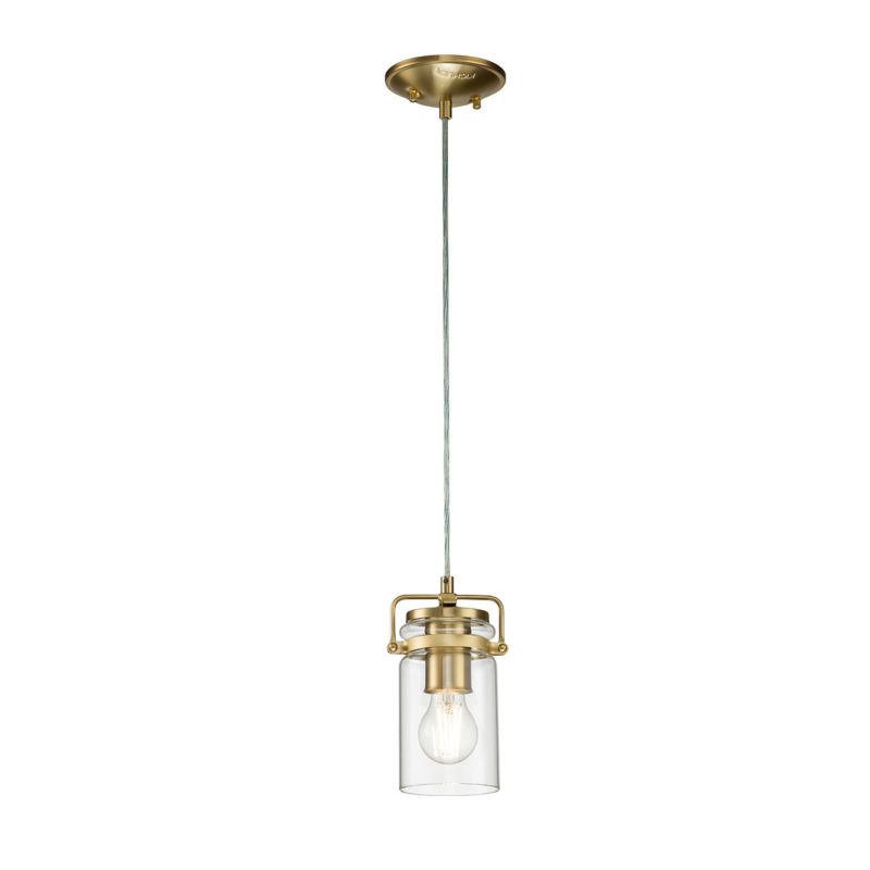 Lampa wisząca Kichler Brinley szczotkowany mosiądz wym: 287 x 12 x 12 cm 1xE27 x 60W 1 szt.