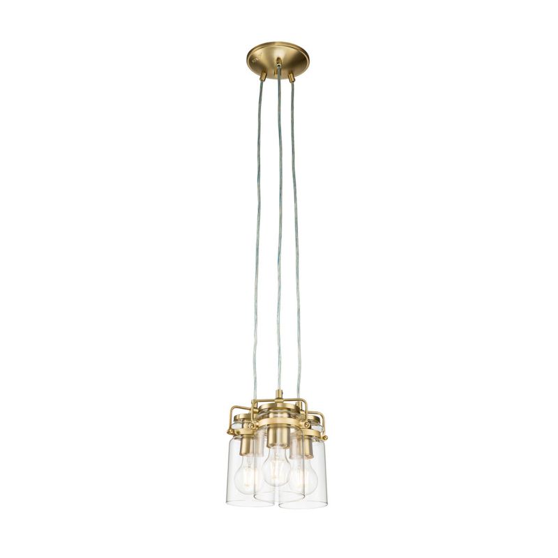 Lampa wisząca Kichler Brinley szczotkowany mosiądz wym: 287 x 21,6 x 21,6 cm 3xE27 x 60W 1 szt.