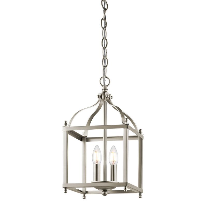 Lampa wisząca Kichler Larkin szczotkowany nikiel wym: 226,1 x 20,3 x 20,3 cm 2xE14 x 60W 1 szt.