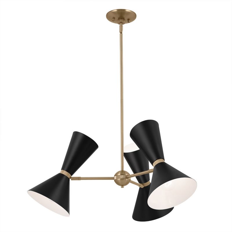 Lampa wisząca Kichler Phix 6013 szampański brązowo-czarna dekoracyjna 6xE27 x 40W 1 szt.