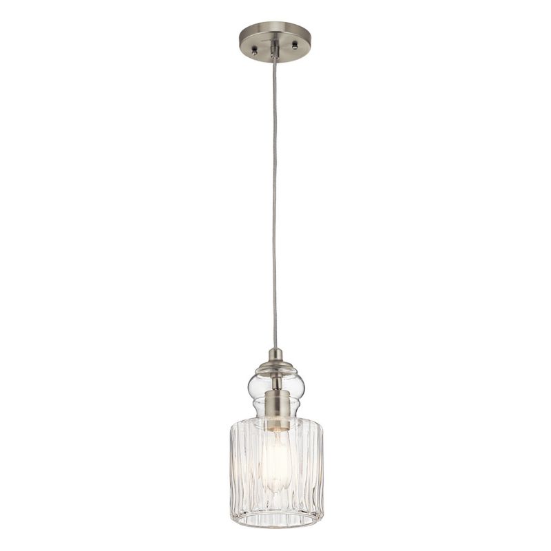 Lampa wisząca Kichler Riviera szczotkowany nikiel wym: 216,8 x 14,7 x 14,7 cm 1xE27 x 60W 1 szt.