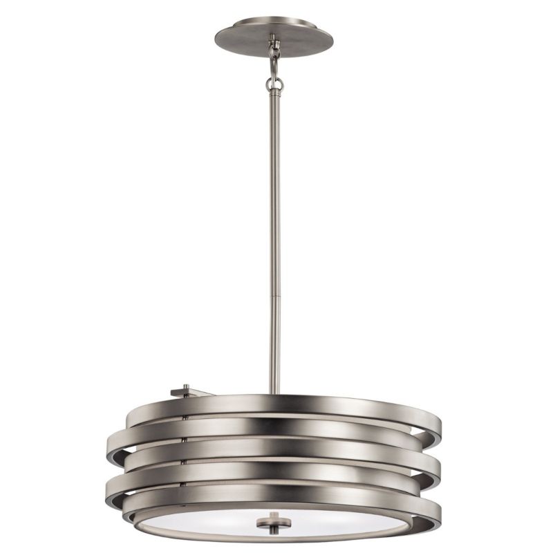Lampa wisząca Kichler Roswell szczotkowany nikiel wym: 124,5 x 48,9 x 48,9 cm 3xE27 x 100W 1 szt.