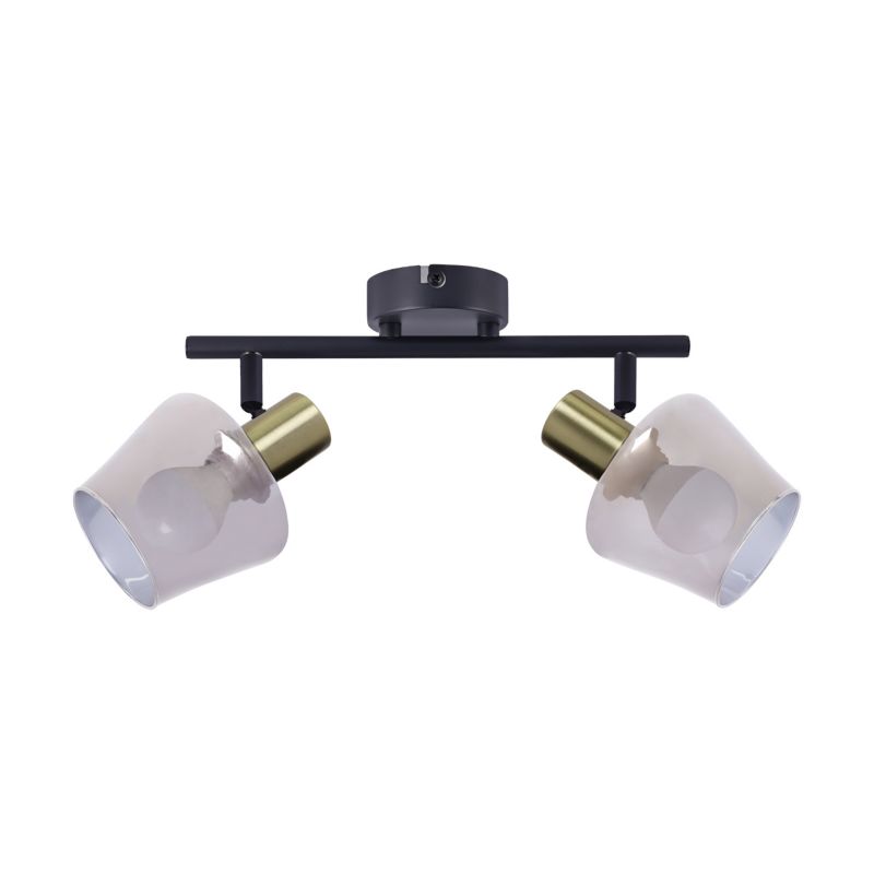 Lampa wisząca kielichowe klosze Struhm AYRA czarno-złota 2xE14x40W IP20 wym:19x25x10cm - 1 szt.