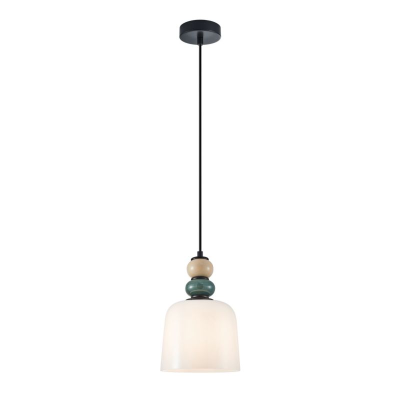 Lampa wisząca kolorowe ceramiczne elementy Italux Bonata multikolor 1xE27x40W IP20 wym:100x16x16cm - 1 szt.