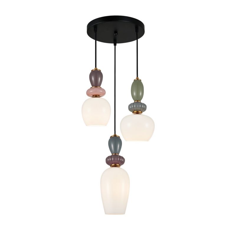 Lampa wisząca kolorowe ozdoby Italux Martelo multikolor 3xE27x40W IP20 wym:137x38x38cm - 1 szt.