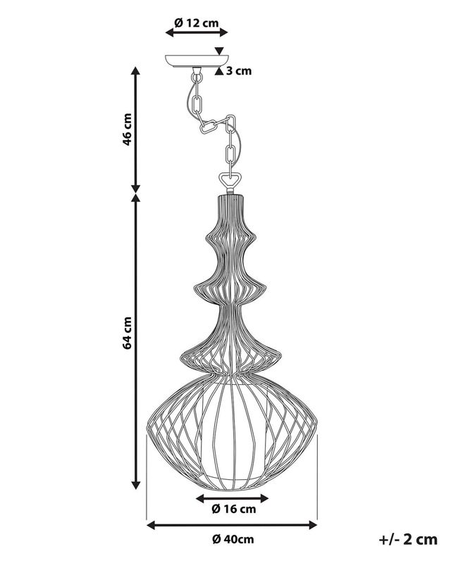 Lampa wisząca Kolva Metal Czarny 1 szt.