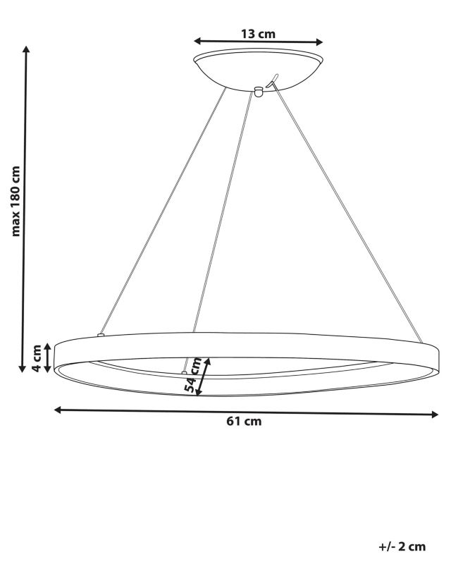 Lampa wisząca Kraburi Metal Złoty 1 szt.