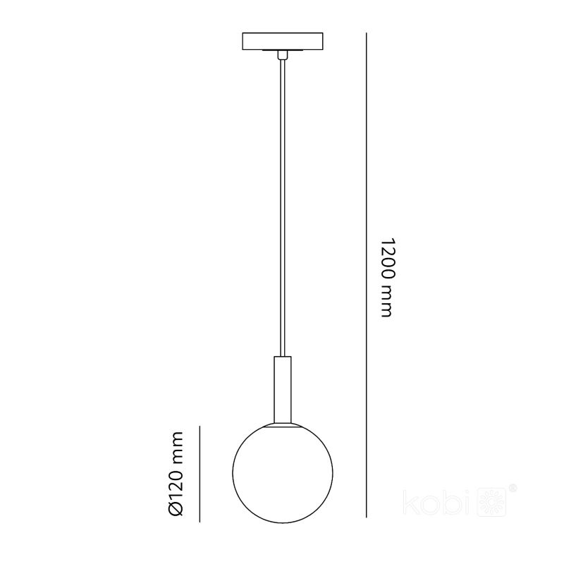 Lampa wisząca kula Kobi 1xG9 1szt.