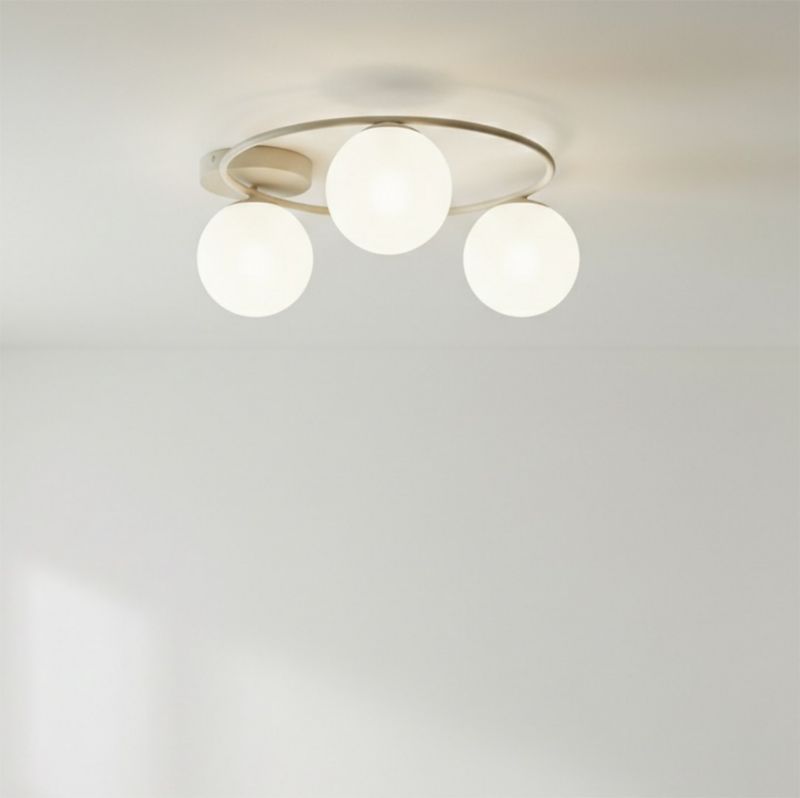 Lampa wisząca kule na ringu Emibig SOPRA beżowo-biała 3xE14x10W IP20 wym:20x47x47cm - 1 szt.