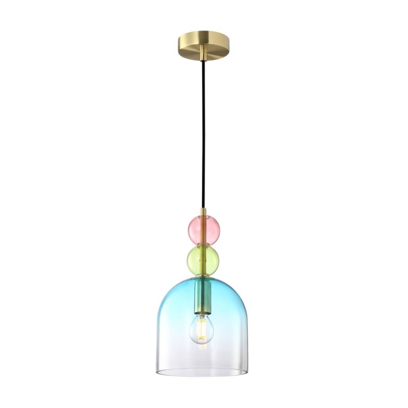 Lampa wisząca kulki nad kloszem Italux Manso multikolor 1xE14x40W IP20 wym:144x16x16cm - 1 szt.