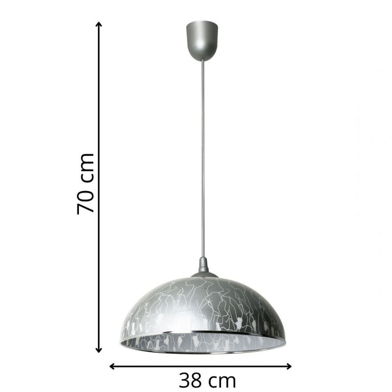 Lampa wisząca Lampex Anja biała wym: 70 x 38 x 38 cm 1xE27 x 60W 1 szt.