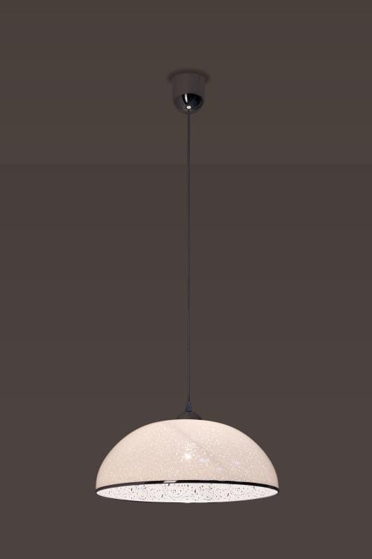 Lampa wisząca Lampex Kristine biała wym: 70 x 38 x 38 cm 1xE27 x  1 szt.