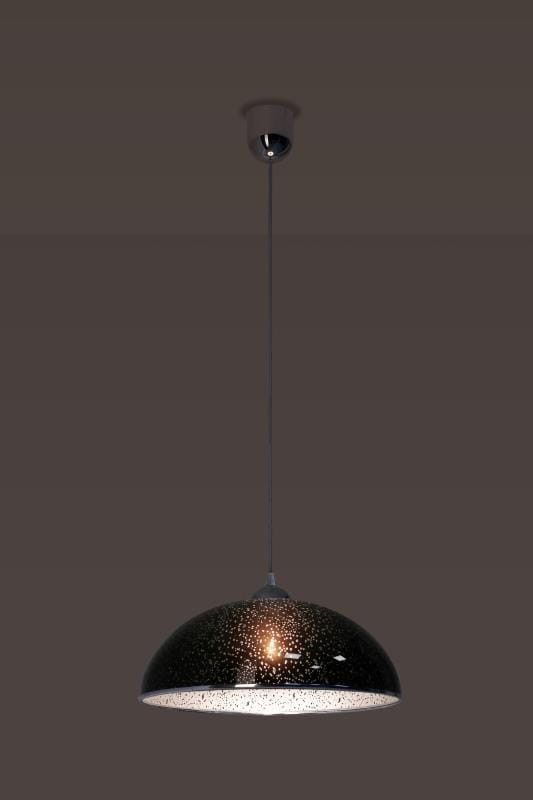 Lampa wisząca Lampex Kristine czarna wym: 70 x 38 x 38 cm 1xE27 x  1 szt.