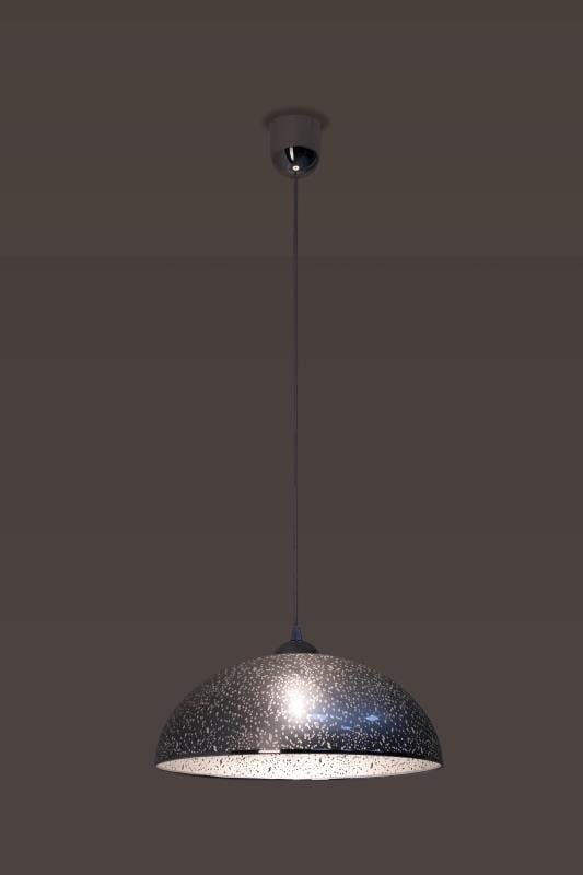 Lampa wisząca Lampex Kristine srebrna wym: 70 x 38 x 38 cm 1xE27 x 60W 1 szt.