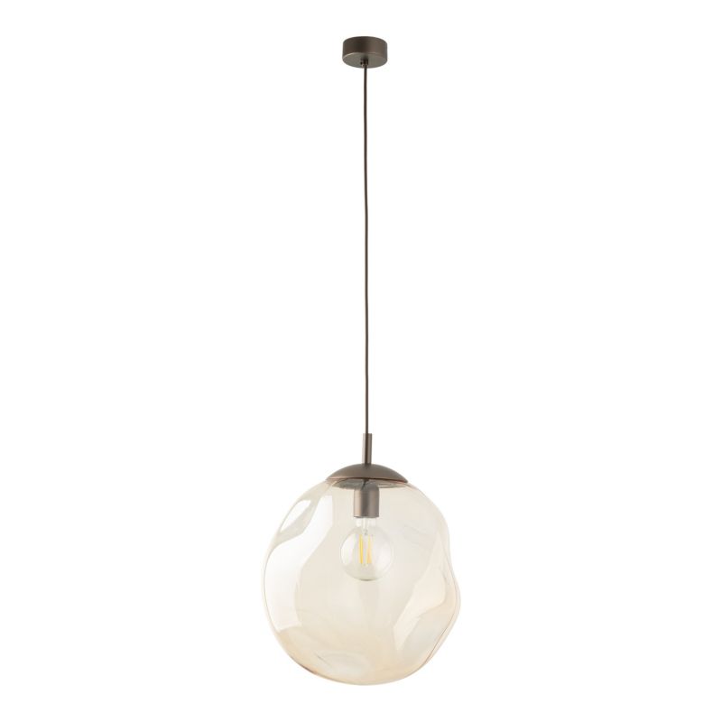 Lampa wisząca Lava L brązowa 1x e27 klosze nieregularne -1szt.