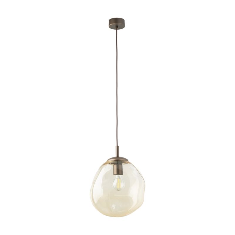 Lampa wisząca Lava M brązowa 1x e27 klosze nieregularne -1szt.