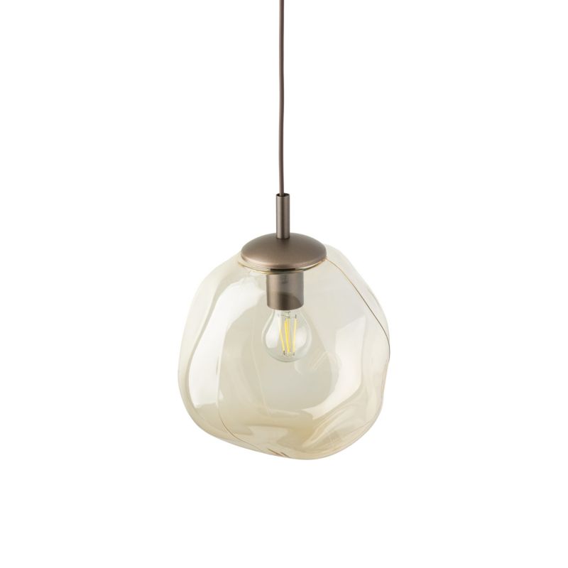 Lampa wisząca Lava M brązowa 1x e27 klosze nieregularne -1szt.