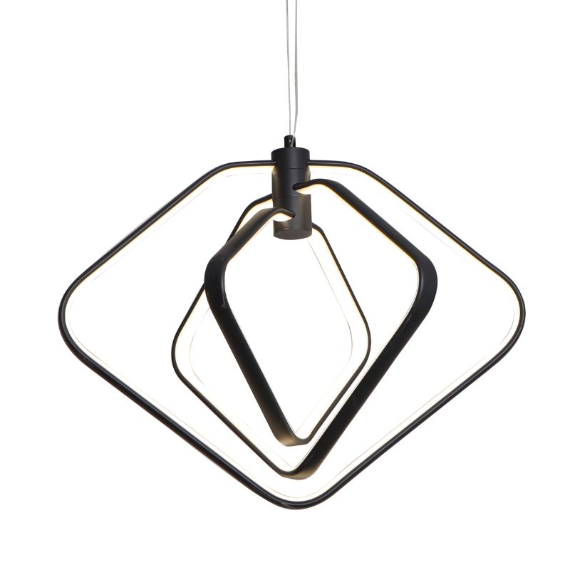 Lampa wisząca LED, DPM, czarna, 1szt