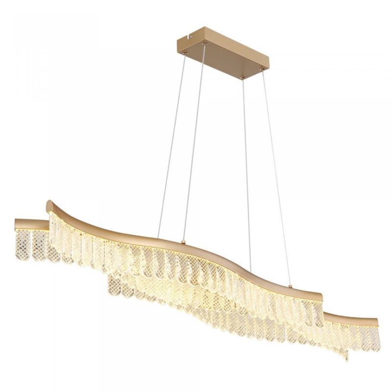 Lampa wisząca LED Globo JULIET 67348HG 35W 1560lm 3200K złoty mat regulowana wysokość IP20 1 szt.