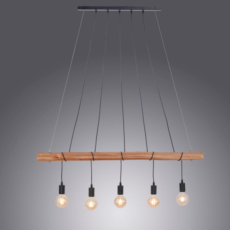Lampa wisząca Leuchten Direkt DAMIAN czarna 5xE27x60W wym:120x120x8cm IP20 -1 szt.