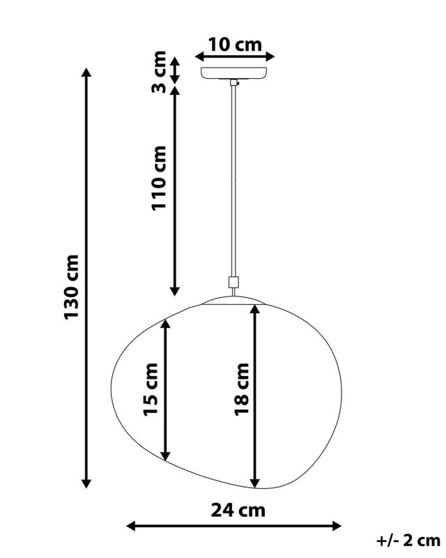 Lampa wisząca Liffel Szkło Biały 1 szt.