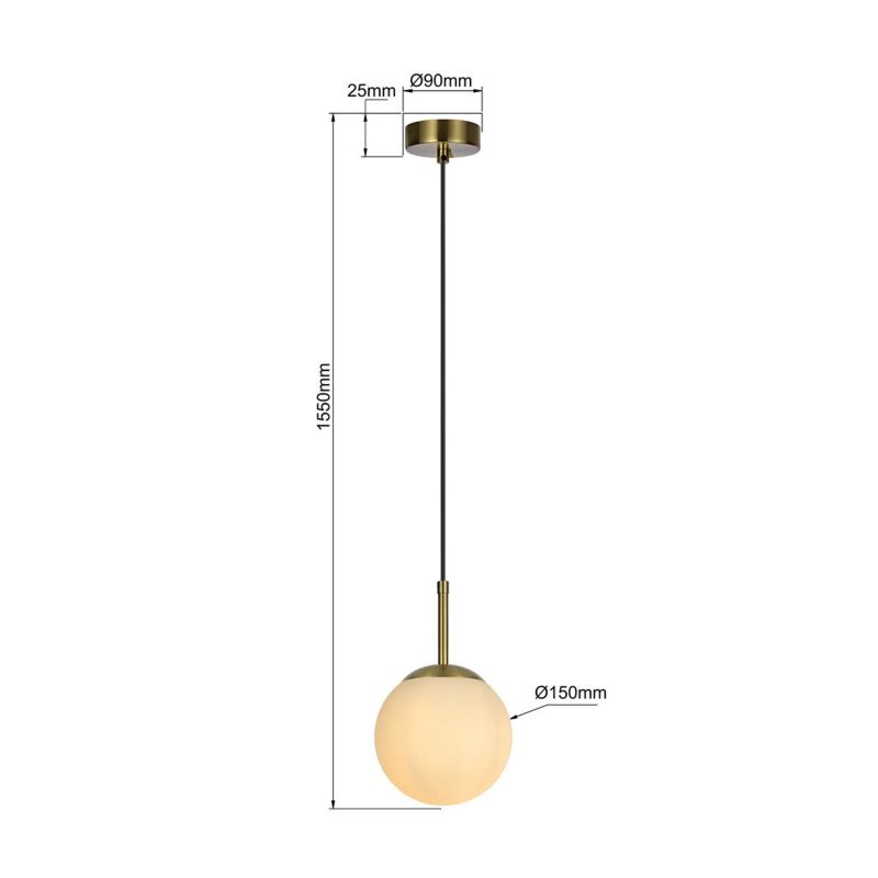Lampa wisząca Light Prestige DORADO złota 1xE14x10W wym:155x15x15cm IP20 -1 szt.