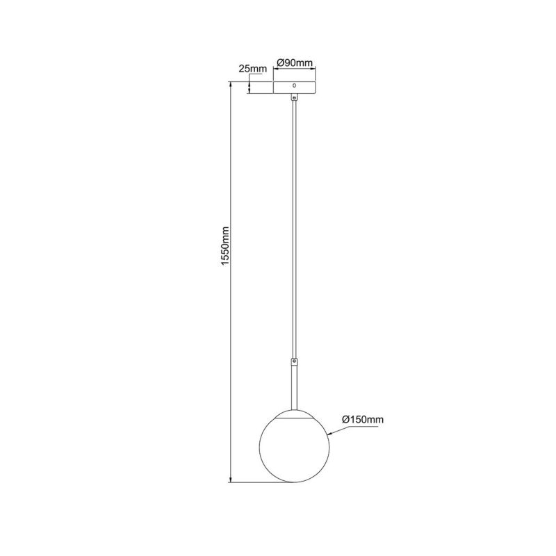 Lampa wisząca Light Prestige DORADO złota 1xE14x10W wym:155x15x15cm IP20 -1 szt.