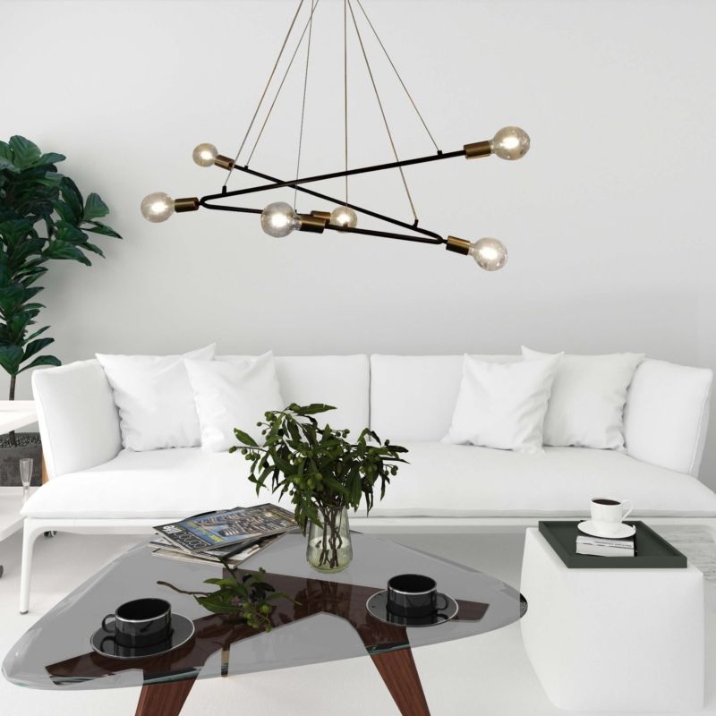 Lampa wisząca Light Prestige Estrella 6 czarna 6 x E27 1 szt.