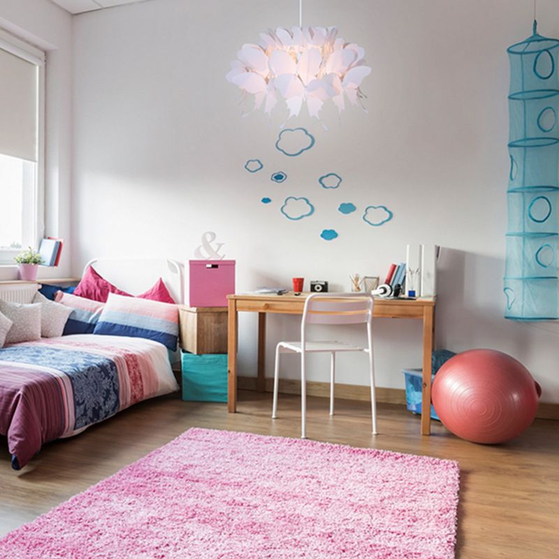 Lampa wisząca Light Prestige Farfalla 3942 różowo-biała dziecięca w motylki 1xE27 x 60W 1 szt.
