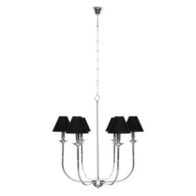 Lampa wisząca Light Prestige Glamour srebrno - czarna 6 x E14 1 szt.