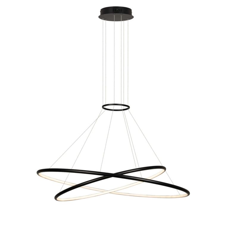 Lampa wisząca Light Prestige HALIFAX czarna 2 x LED 45W   wym:120x80x80cm IP20 -1 szt.
